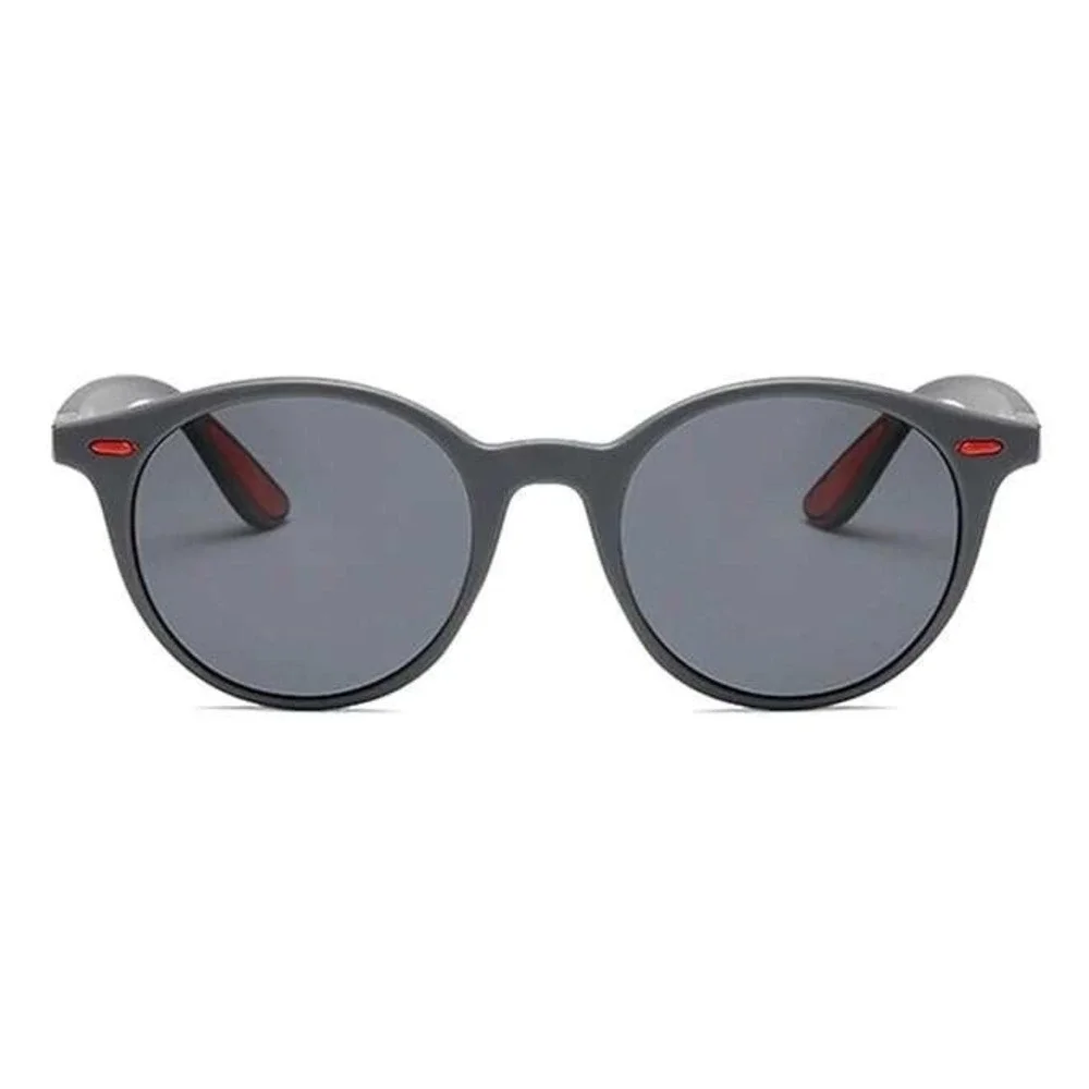 Women Polarized Sunglasses Frame Gray Black Red Accents Luxury Eye Wear Lentes‎